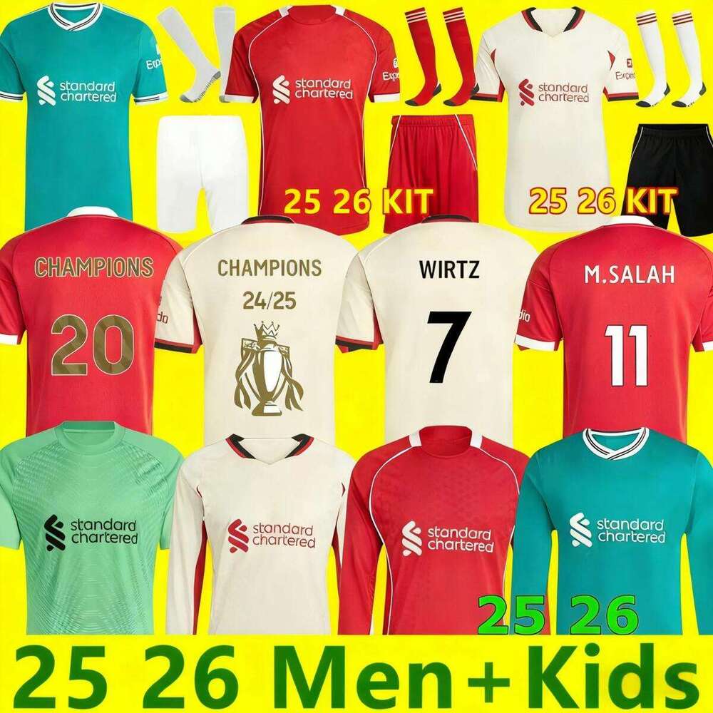 25 26 SALAH Wirtz soccer Ekitike ISAK ALLISTER Kerkez GAKPO SZOBOSZLAI Jeremie football shirt home away Third Long sleeves jerseys Mens Kids Kit