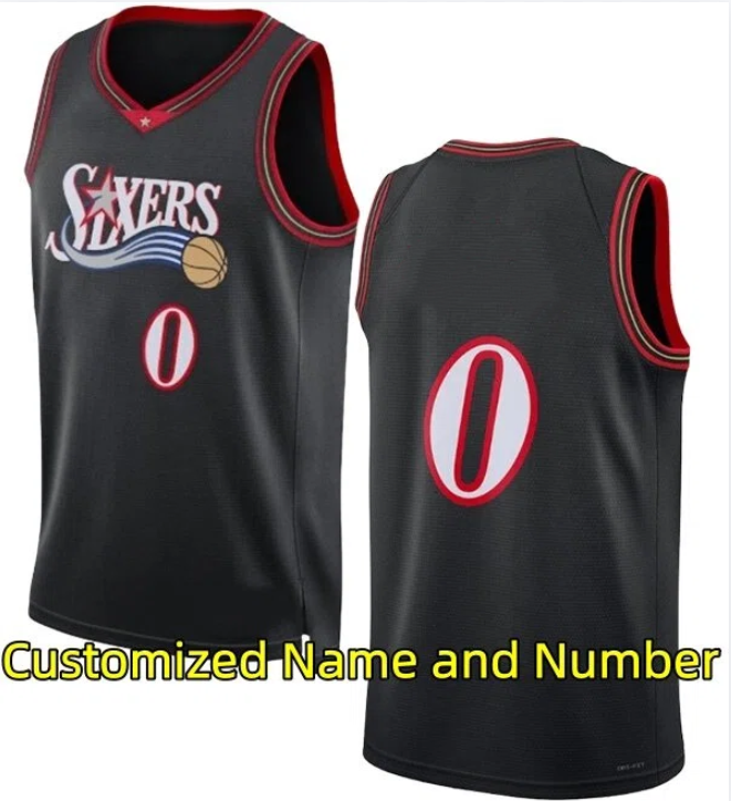 76erss Basketball Jerseys Tyrese Maxey VJ Edgecombe Paul George Joel Embiid Quentin Grimes Kelly Oubre Andre Drummond Dalen Terry Allen Iverson City J