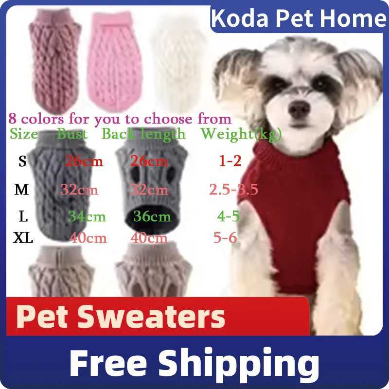 New Pet Small Pet Dog Clothes Sweater Fashion Autumn Winter Solid Fried Dough Twists Knitting Warm Comfort ClothingW251017
