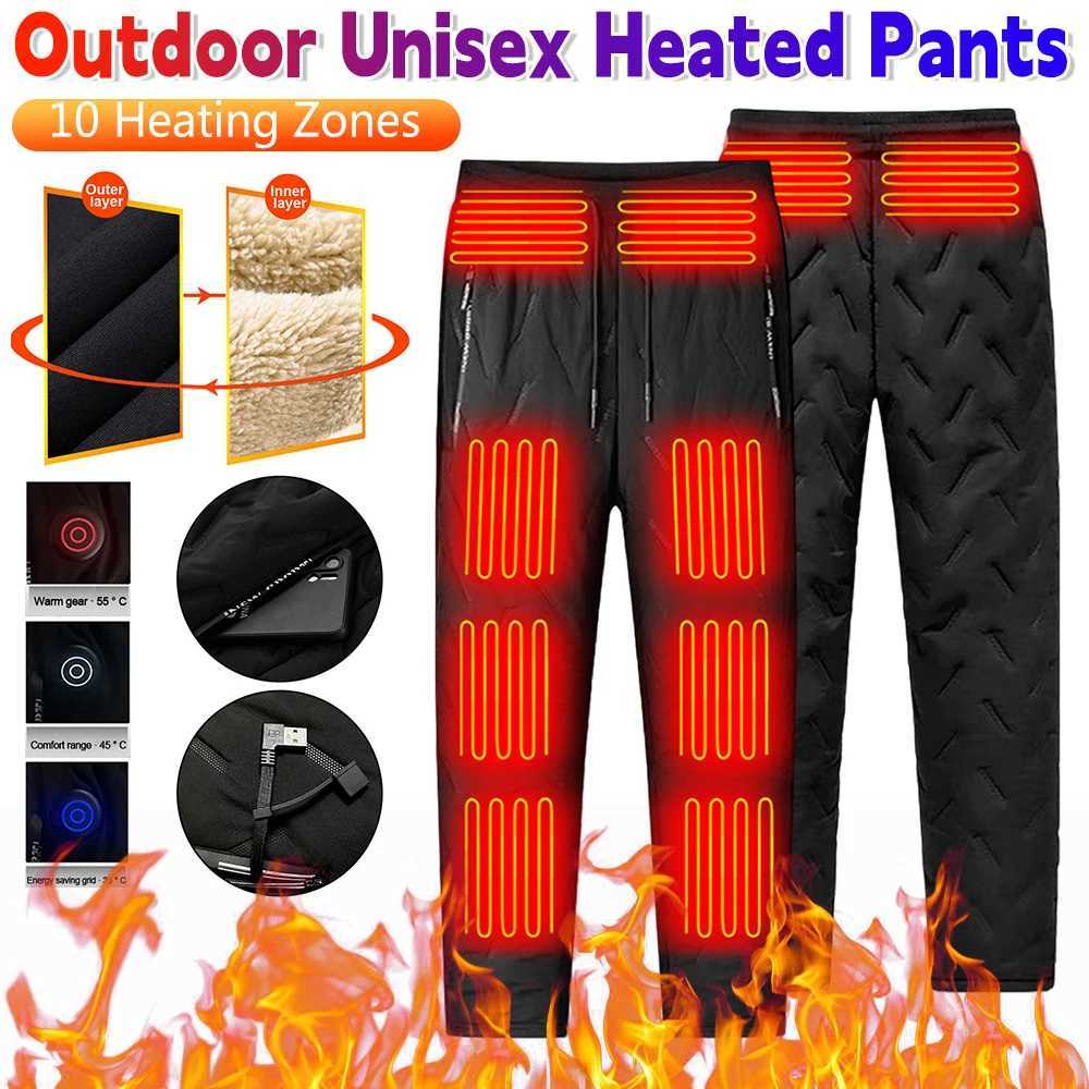 Unisex Heated Pants 10 Heating Zones Heating Warmer Pants Winter Electric Heated Trousers Winter Outdoor Sports Thermal Trousers H251017