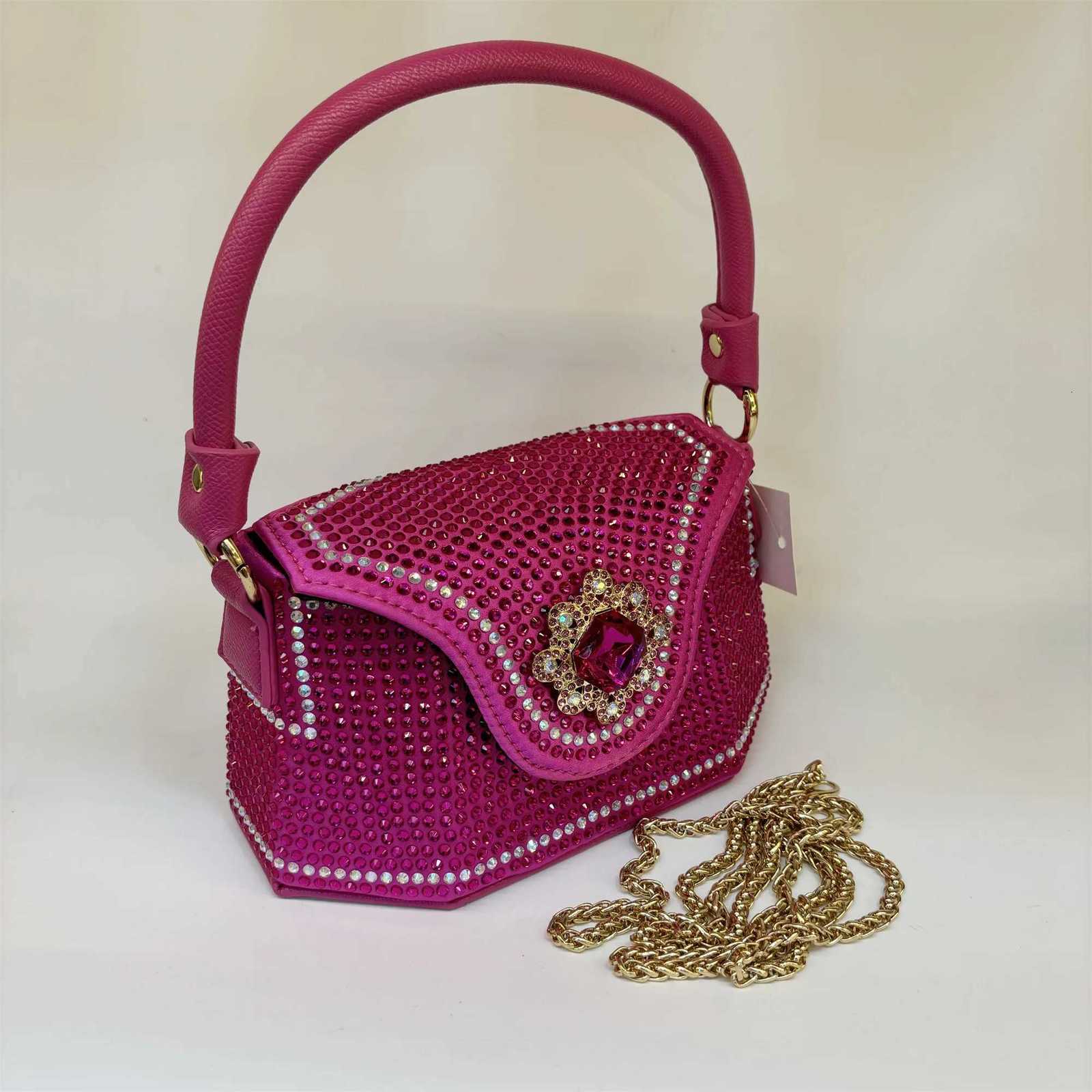 2025 Fashion Luxury Rhinestone Diamonds Shoulder Handbags For Women Thick Chain Crossbody Bag Ladies Handbag F58235 Z251017