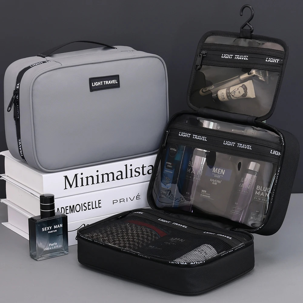 Waterproof Hanging Toiletry Bag Large Capacity Portable Travel Necessaire Case Cosmetic Bag for Men Women Wash Pouch251011