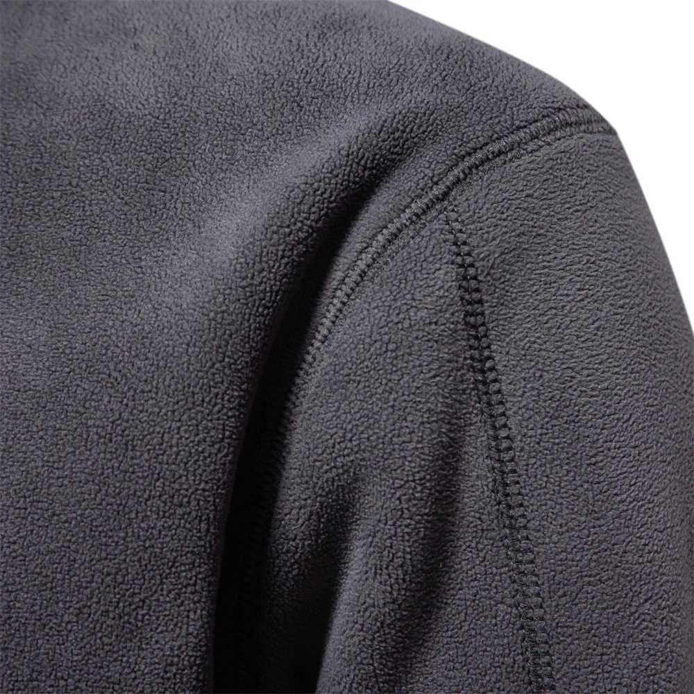 AIOPESON Brand Quality Thicken Warm Fleece Jacket for Men Zipper Neck Pullover Mens Sweatshirt Soft Shell Mens Jacket Z251017