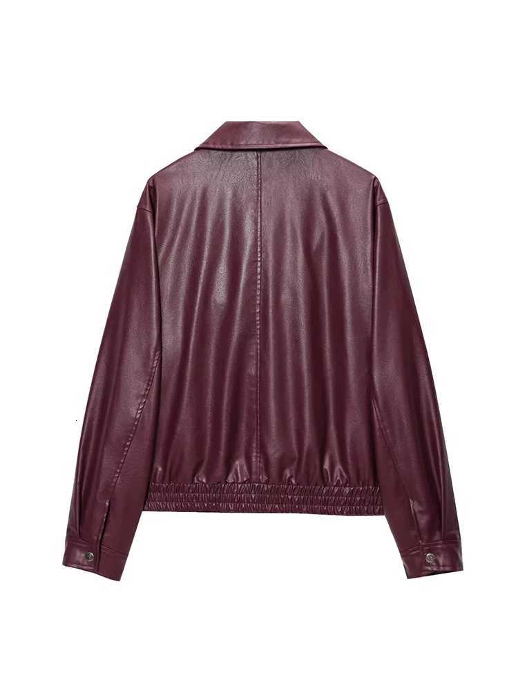 TFMLN Spring Autumm Womens Soft Pu Leather Jacket Lapel Long Sleeve Loose Luxury Fashion Clothes 2025 New Casual High StreetT251017