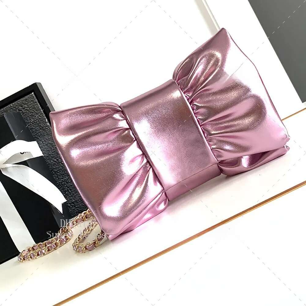 Designer Clutch 22CM Mirror Quality Chain Metallic Lambskin Leather Crossbody Bags Shoulder Bag Women