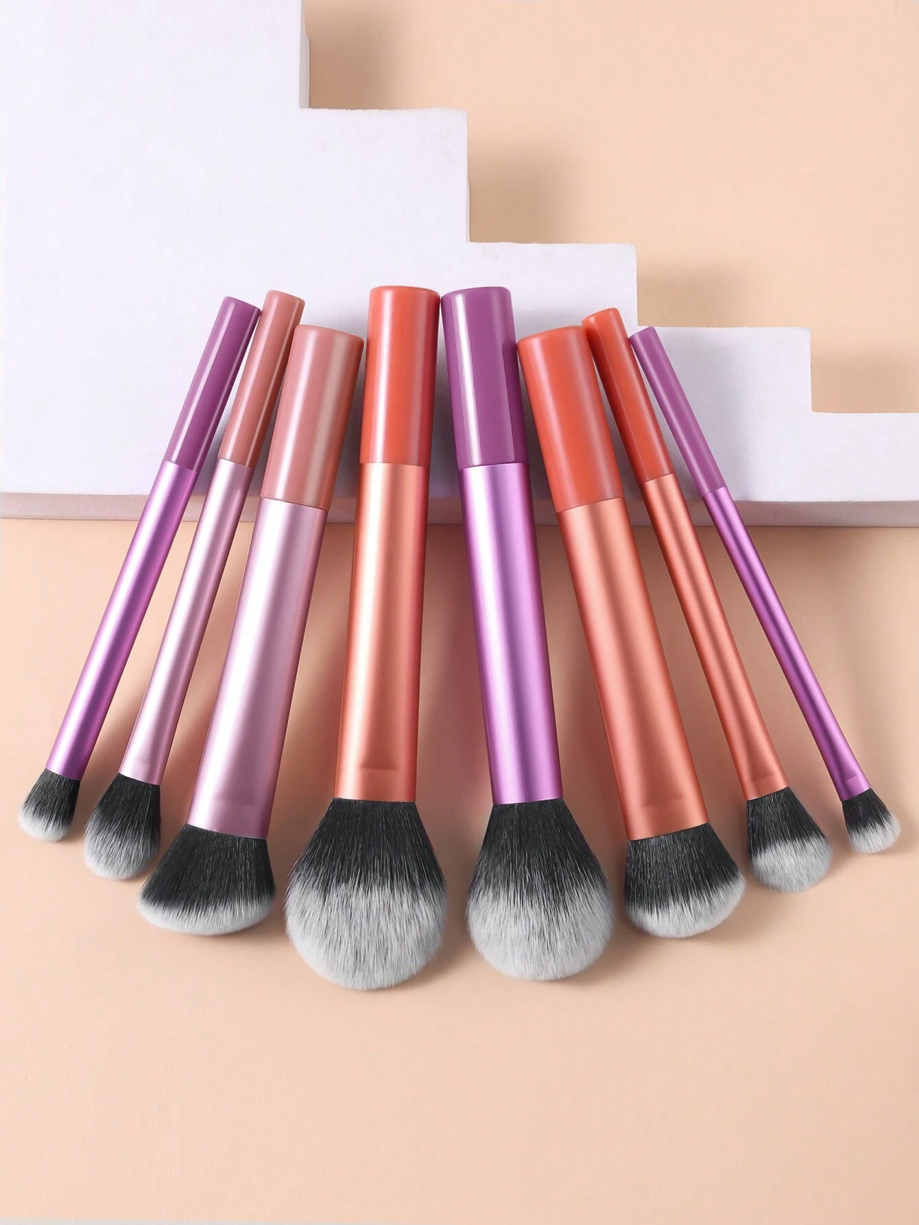 Best-Selling 8-Piece Crystal Mini Portable Makeup Brush Set Pink Handle Synthetic Fiber Makeup Tools Makeup Brushes