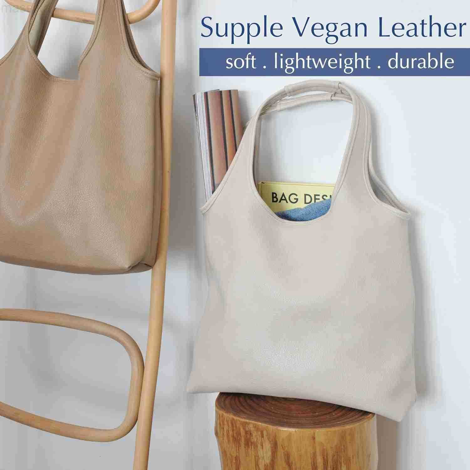 Womens Hobo Bag Soft Vegan Leather Tote Oversized Slouchy Handbag for ShoppingWeekenderWork M251017