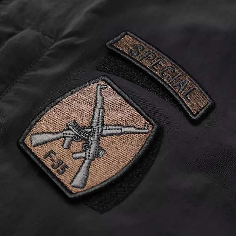 Vintage Embroidery Patchwork Design Tactical Function Bomber Jackets Mens Clothing Y2K High Street Techwear Baseball Jackets J251017