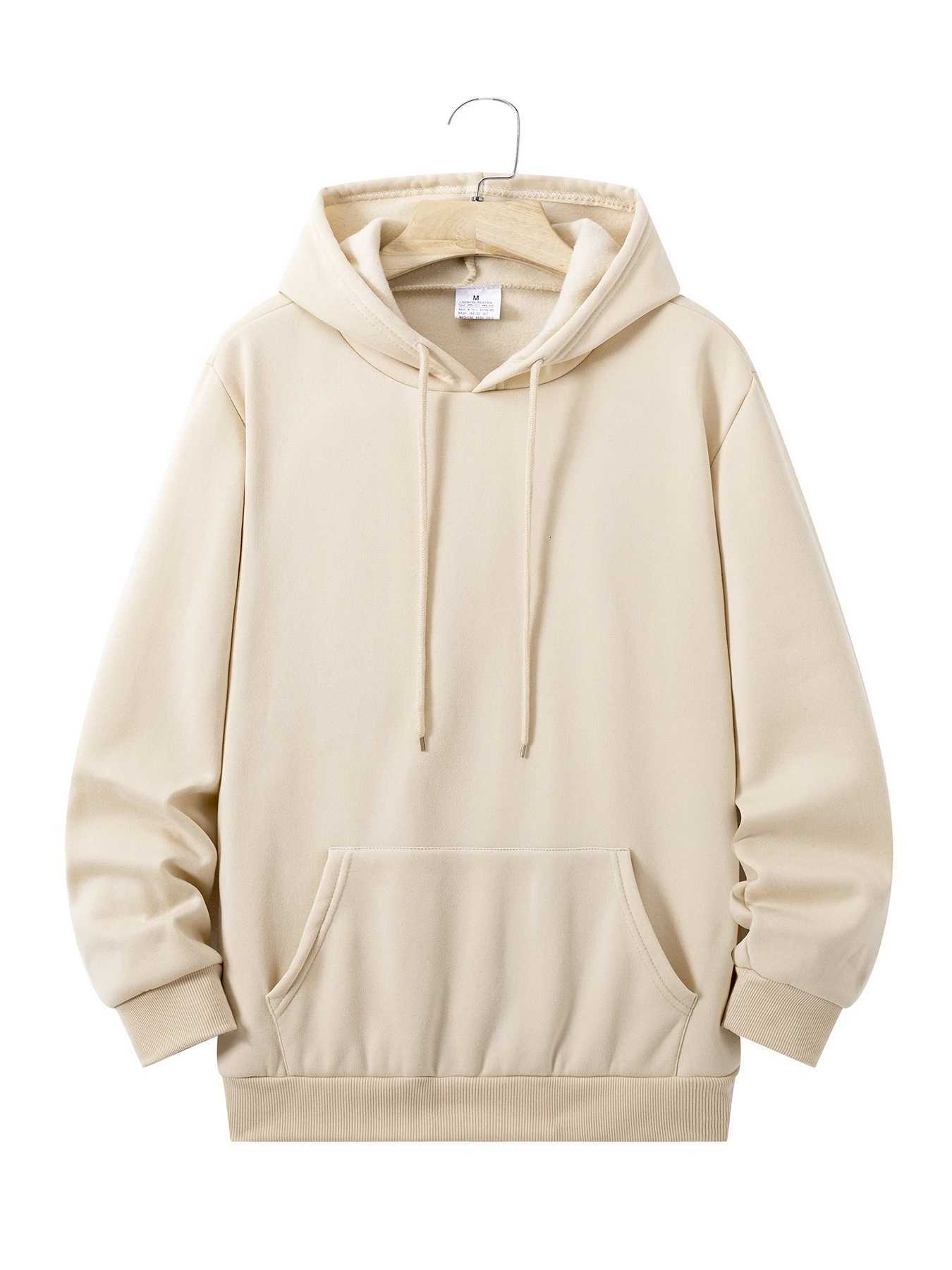 Mens Hoodies Autumn Winter Pullover Casual Sweatshirts Solid Color Oversize Men Tops Outdoor Male Fashion Hoodie Sweatshirt Z251017