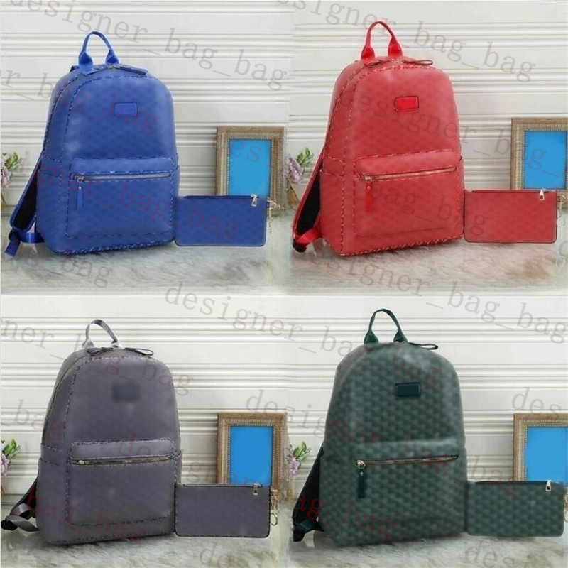 Designer backpack Luxury Backpacks Shoulder Cross body Woman mens fashion 2 Pieces/Set leather double shoulder bag with Coin Purse hand bag Travel Backpacks