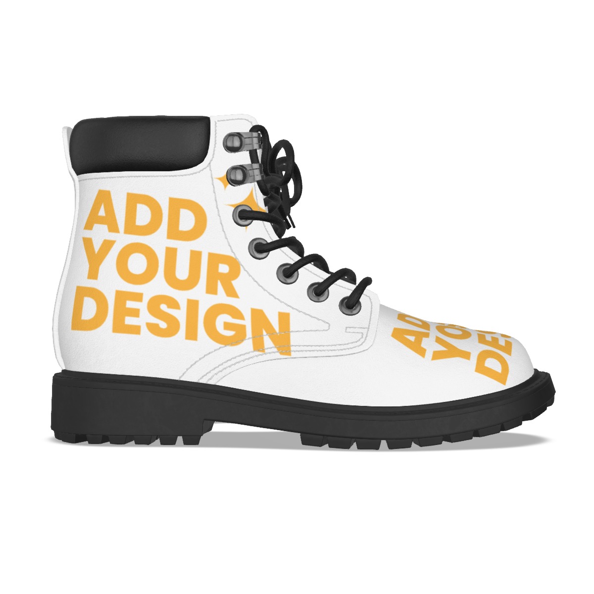 DHgatepod Men's All-Over Print Ankle Boots, Waterproof & Heatproof Flannel PU Casual Shoes for Outdoor Daily Use in Fall Spring Winter