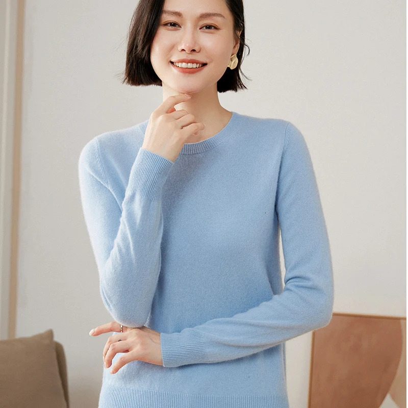 100 Pure Goat Cashmere Knitted Pullovers ONeck Sweaters Women Soft High Quality Ladies Jumpers Clothes 251013