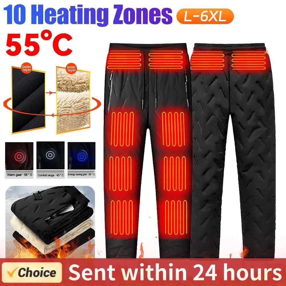 Unisex Heated Pants 10 Heating Zones Electric Thermal Trousers 3 Temperature Modes Waterproof Winter Electric Warmer Clothing H251017