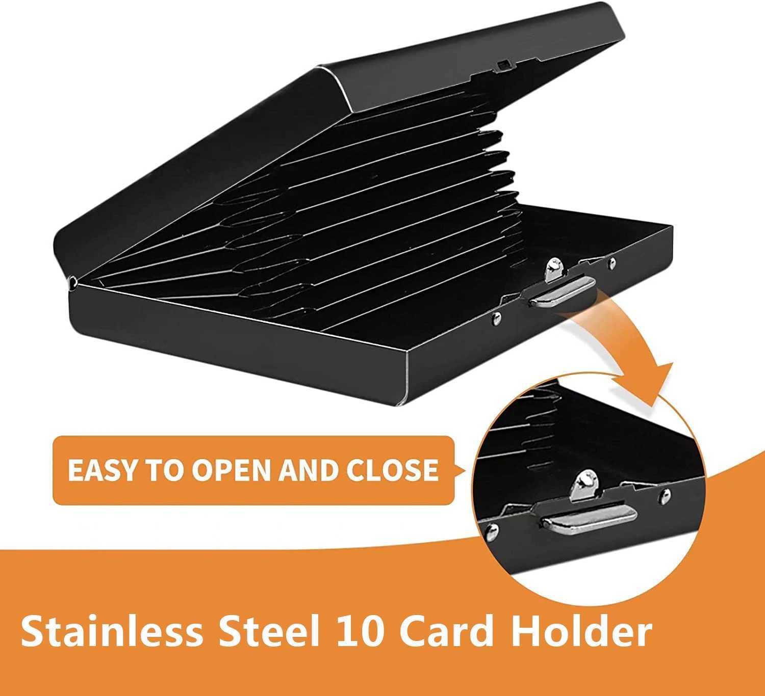 Stainless Steel Antimagnetic Card Holder Metal Credit Card Case Business Organizer Purse for Men And WomenW251017