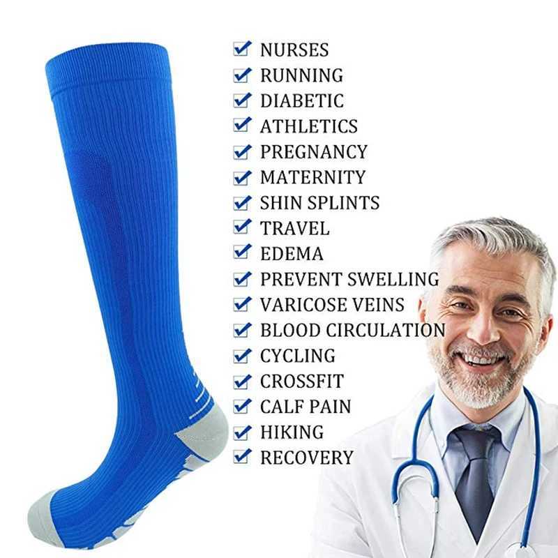 Compression Socks Running Socks Football Hiking Cycling Sports Socks Medical Blood Circulation Anti Fatigue Pregnancy Swelling C251017