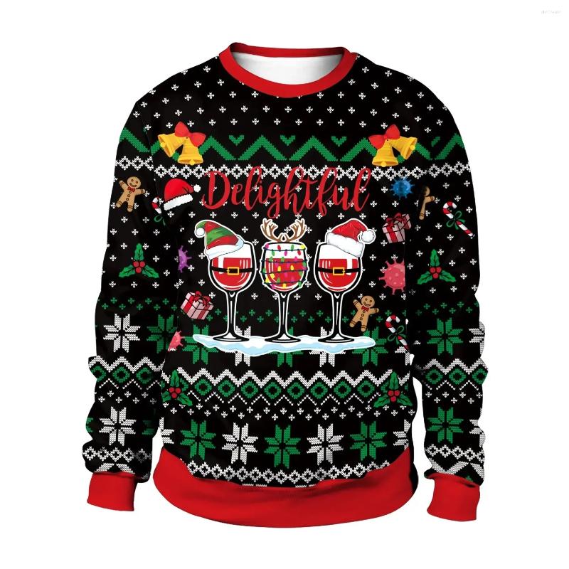 Mens Hoodies Christmas Sweaters Grn Jumpers 3D Funny Printed Holiday Party Xmas Sweatshirt For Birthday S251110