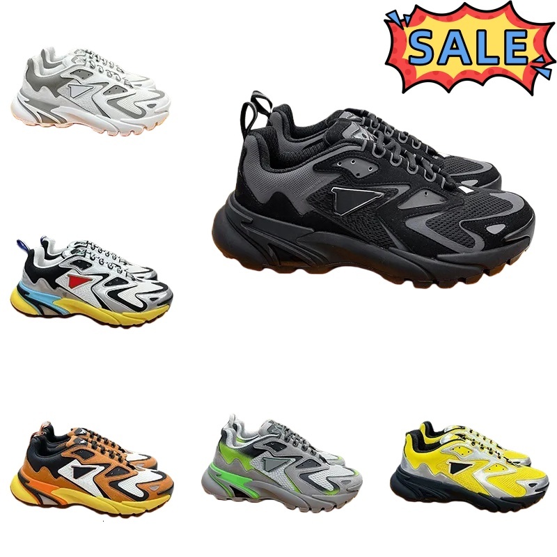 Designer Runner Tatic Men Casual Shoes Leather Mesh Fashion Breathable Grey white Green Black Trainer Sneakers Size 38-46 top 10A