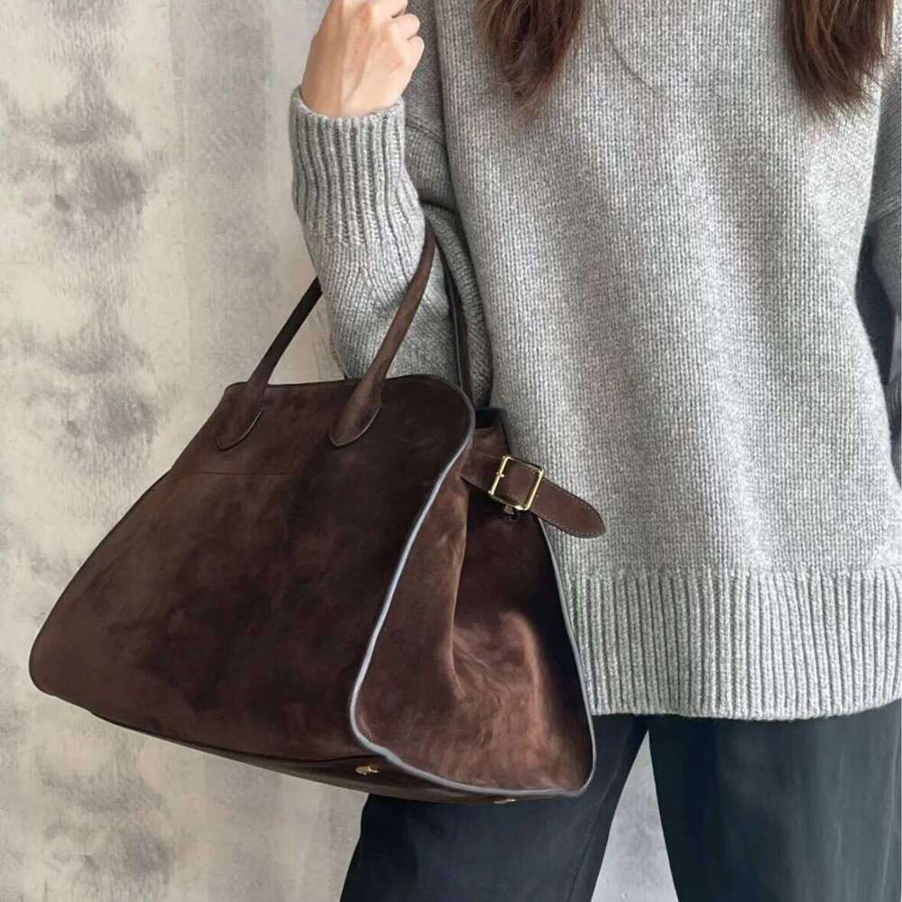 Margaux SSS High Quality Suede Leather Women Fashion Shopping Tote Casual Shoulder Bag Large Capacity Handbag