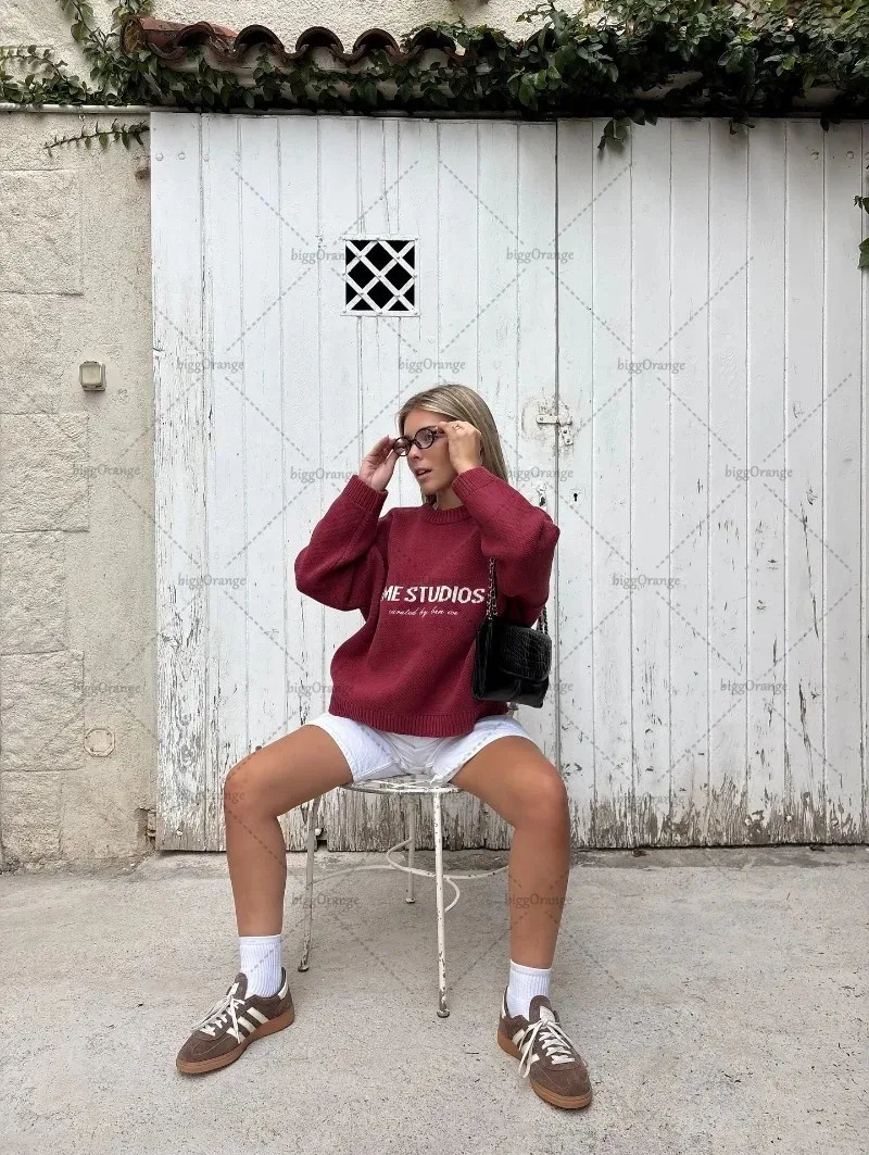 2025 American Casual Winter Loose Longsleeved Top Men Y2k Goth Hiphop Rock Letter Embroidered Oversized Tshirt Women 251017