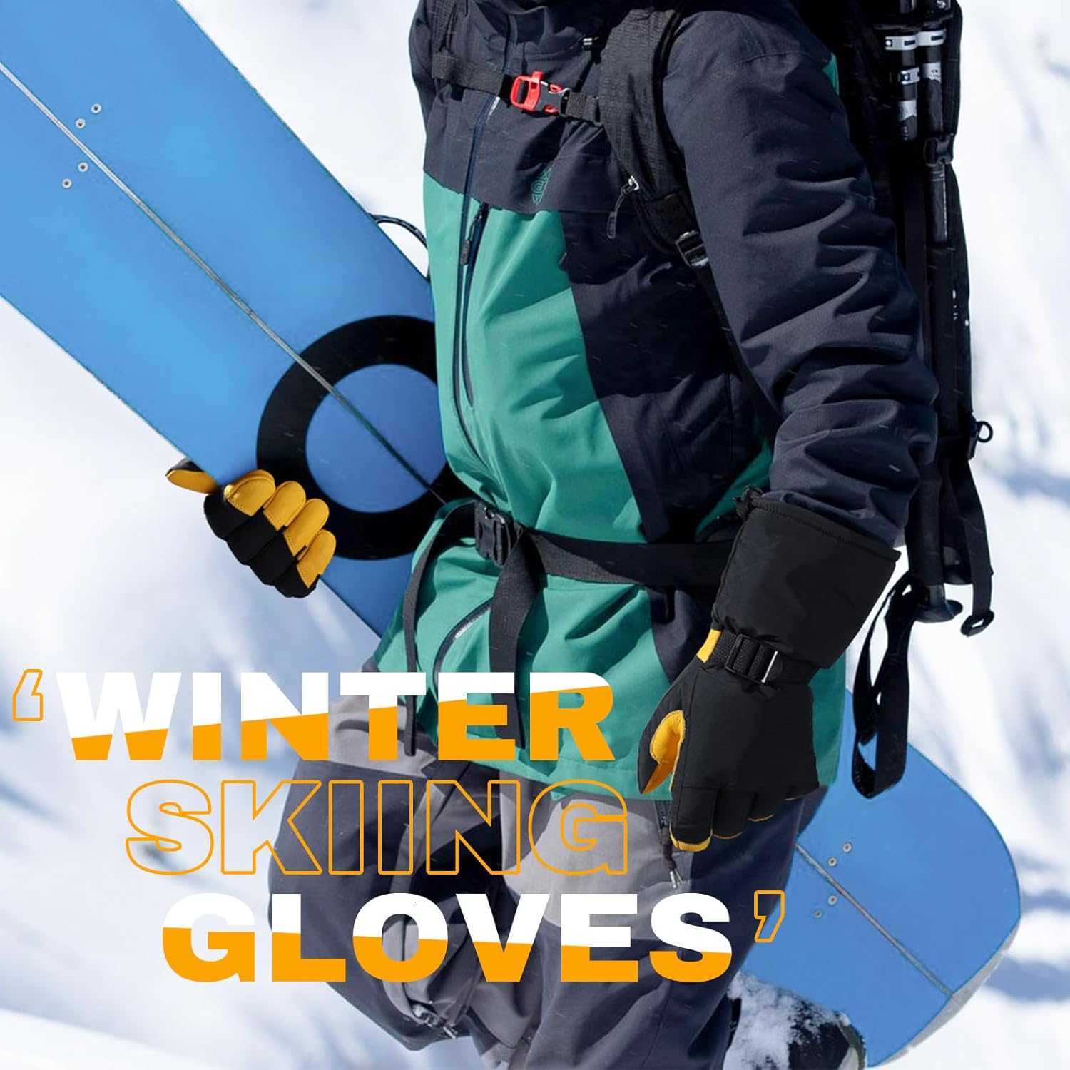 Winter Gloves Snow Mittens Thermal for Shoveling Snowboarding Snowmobiling Skiing for Men Women Z251017