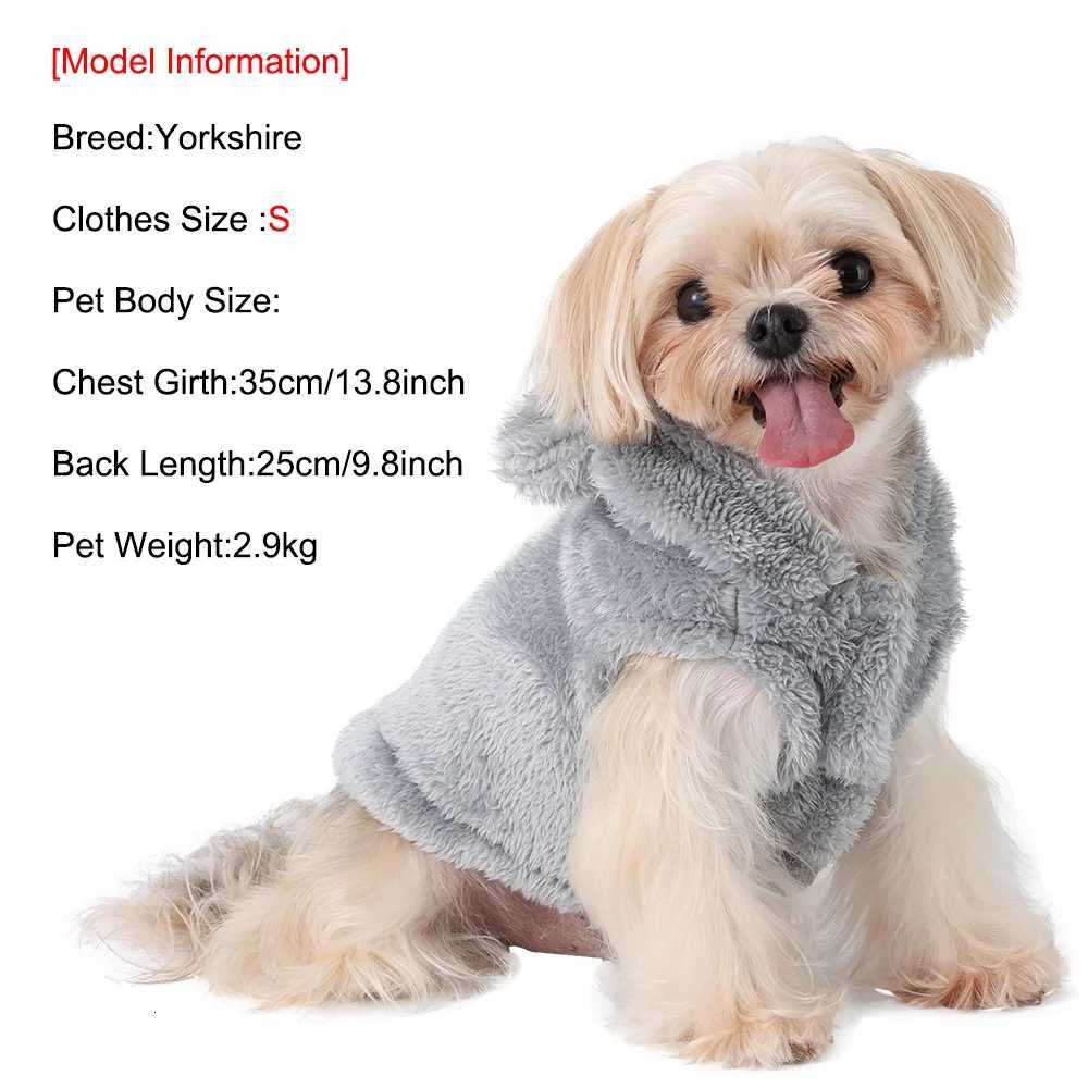 Dog Clothes For Small Medium Dogs Cats Autumn Winter Warm Dog Hooded Clothing Soft Kitten Vest Coat Yorkshire Jacket Pet OutfitsW251017