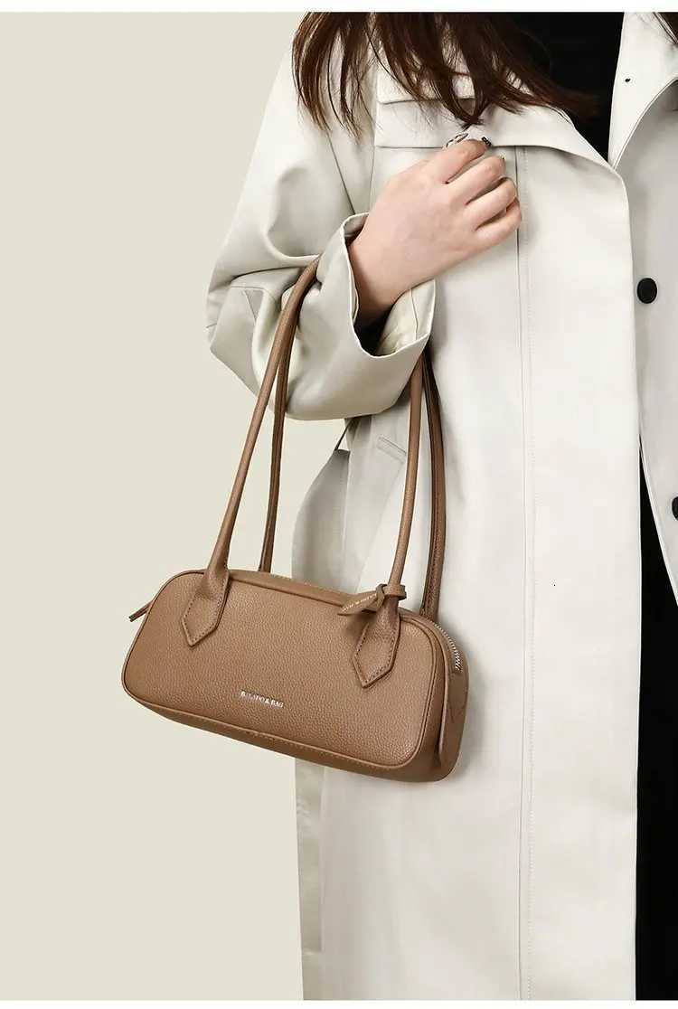 Trendy 2025 PU Shoder Bag Wens Zippered Messenger Purse with DoubleStihed Sewing Lightweight Durable for Daily Use1 D251017