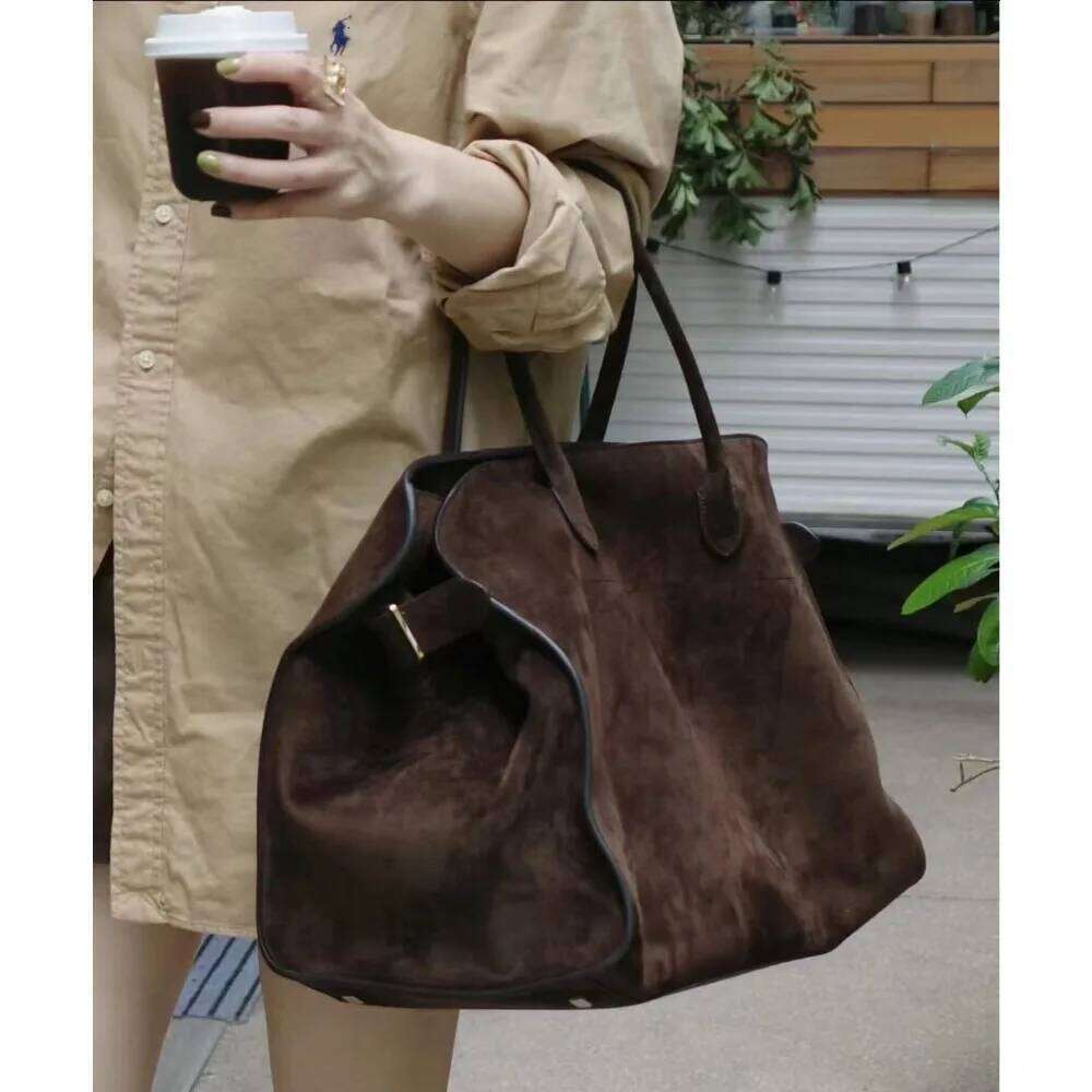 Cowhide retro new large capacity tote leather versatile commuter shoulder handbag women s Boston bag