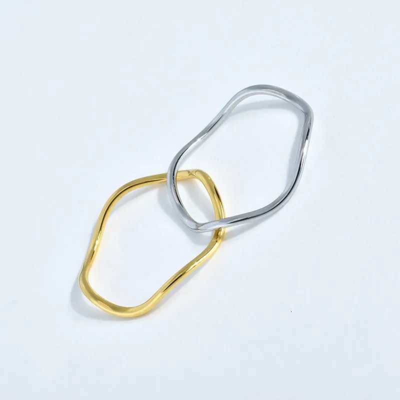 1mm Thin Stainless Steel Wave Ring Wedding Band for Women Girl Size 412W251017