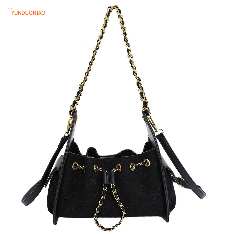 New minimalist style designer bag with suede texture luxury handbag underarm bag new fashionable women's crossbody bag