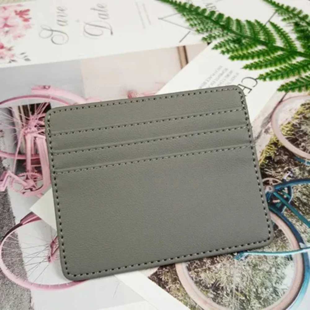 Ultrathin Leather Mini Wallet Slim Bank Credit Card Holder Mens Business Small ID Case for Women Purse 4 Slots CardholderW251017