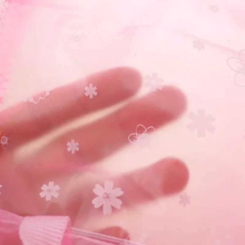 Waterproof PVC Cosmetic Storage Bag for Women Floral Transparent Wash Bag Creative Home Outing Compressed Shower Bag W251017