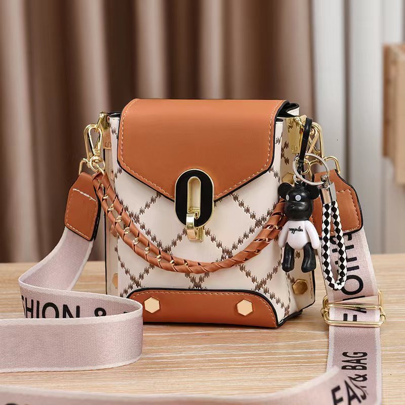 Designer Bag Manufacturer Summer New Korean Style Simple Small Square Bag Luxury Bag Fashion Versatile Single Shoulder Crossbody Trendy Mini Phone Bag