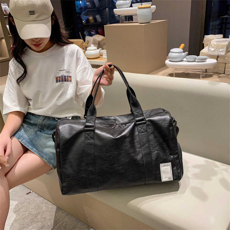 Short Trip Bag for Men and Women, Large Capacity Bag, Trendy Brand, Lightweight Handheld Crossbody Luggage Bag, Business Trip Travel Storage Bag 25041