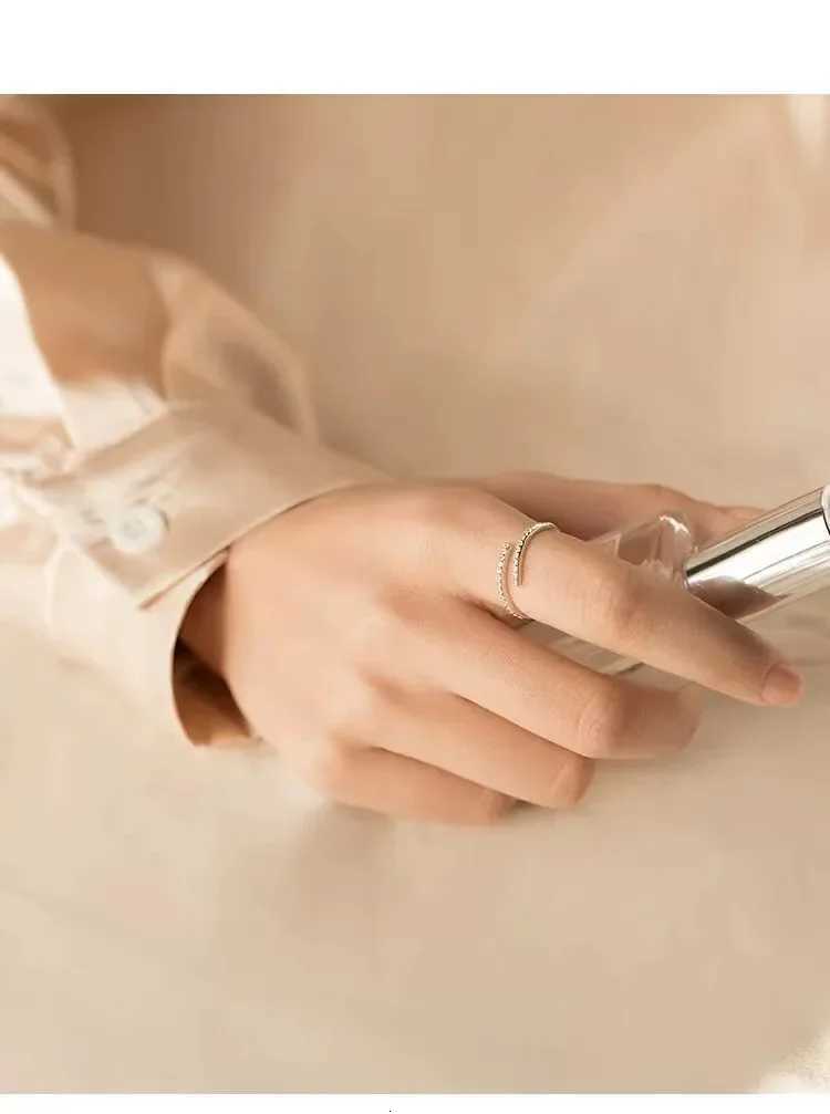 925 Sterling Silver zircon Ring For Women Jewelry Finger Adjustable Open Ring For Party Birthday GiftW251017