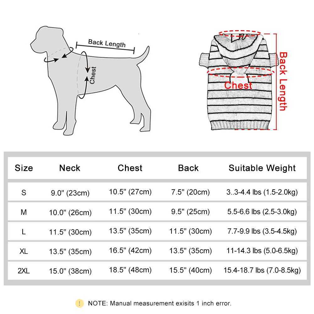 Christmas Dog Cat Sweater Warm Winter Puppy Dogs Clothes With Hat Striped Christmas Jacket Coat Pug Yorkies Yorkshire ClothingW251017