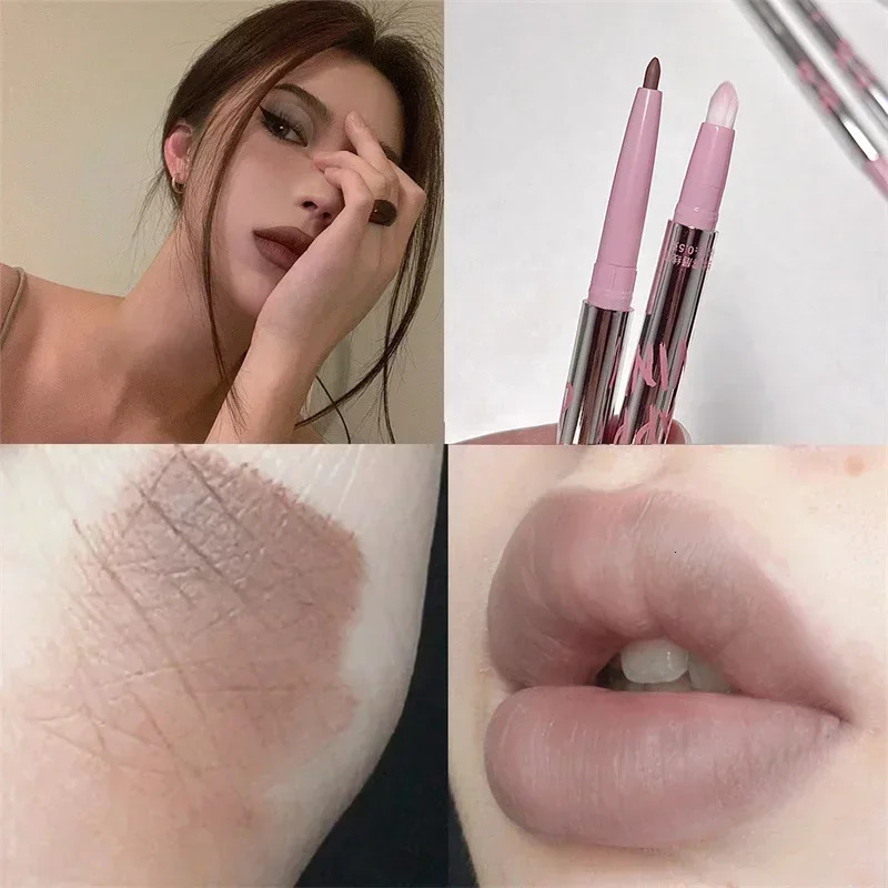 Lipliner Pencil Matte Velvet Lip Liner Pen Outline Lip Shape Lipstick Pen Waterproof Lasting Nonstick Cup Nude Lip gloss Makeup 251014