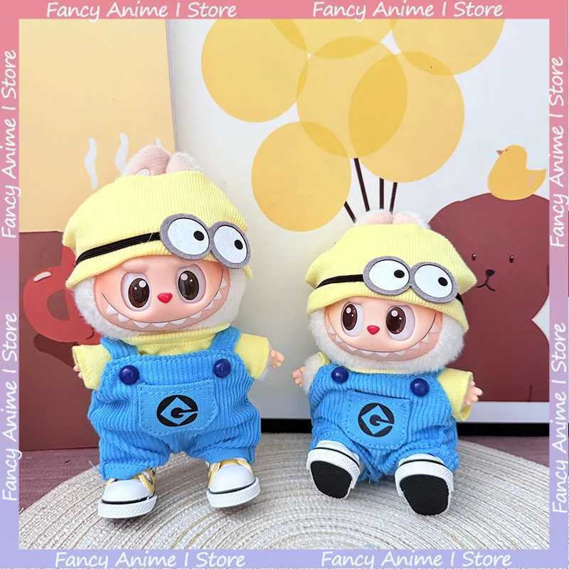 Cartoon Labubu Doll Clothes Cute Minions Outfit Mini Plush Doll Clothing Sets Kawaii for V1 V2 V3 Labubu Doll Accessories GiftsT251018