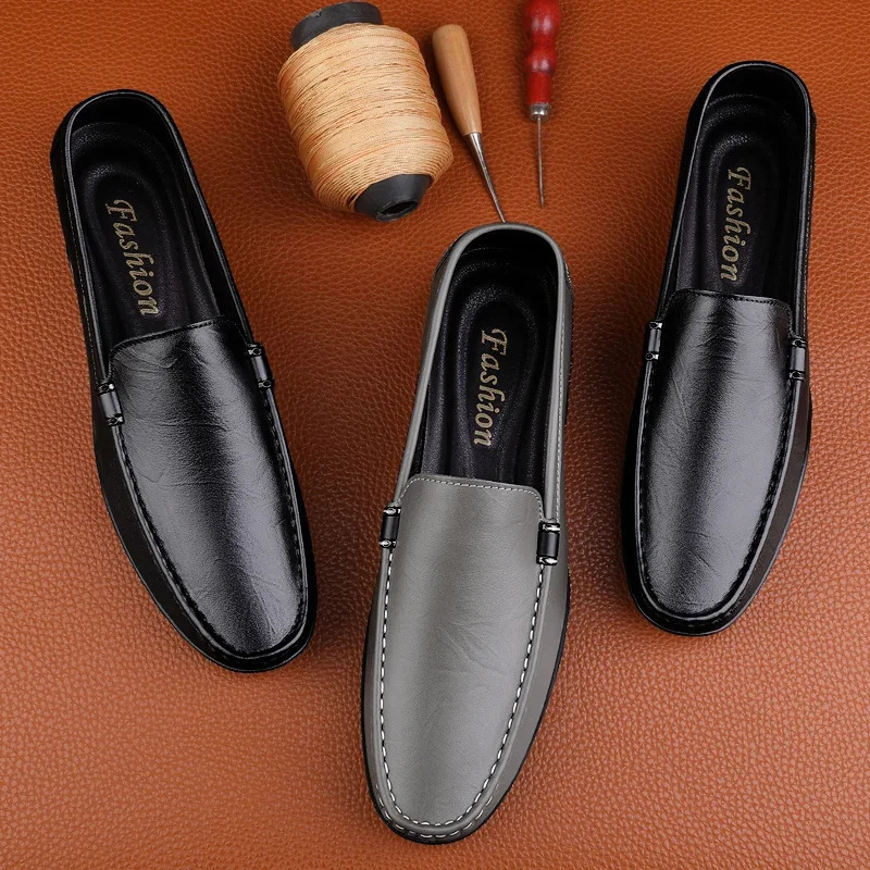Comfort Genuine Leather Men Loafers Allmatch Lazy Shoes Breathable Moccasins Fashion Men Casual Shoes Slipon Men Walking Shoes 251013