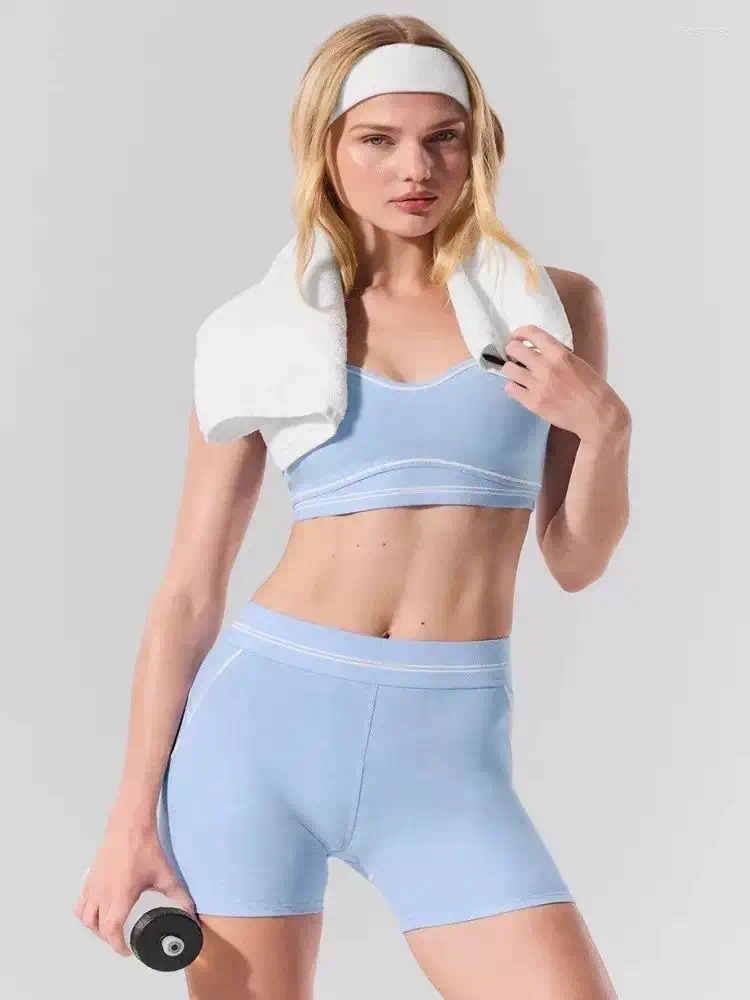 Women's Tracksuits 2025 Summer Sports Fitness Sleeveless Tank Top And Shorts Two Piece Set