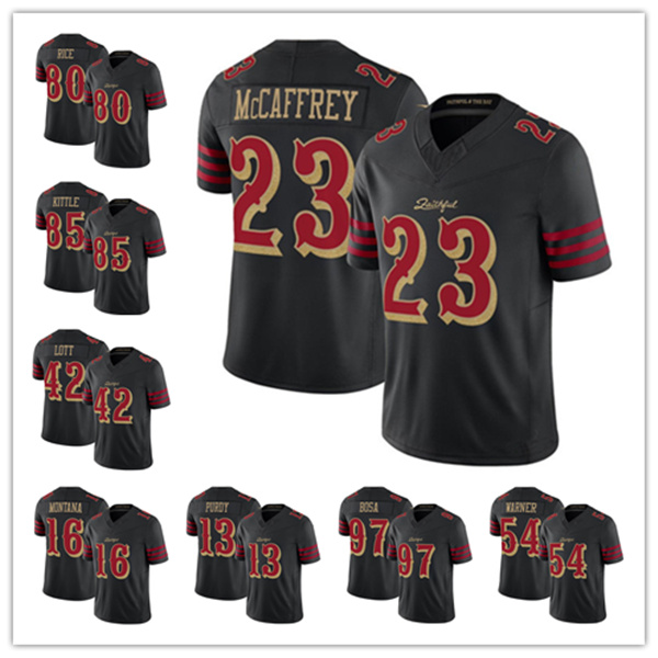 Men NFL 49er 2025 F.U.S.E. Rivalries Football Stitched Jersey 23 Christian McCaffrey 85 George kittle 42 Ronnie Lott Jerry Rice Nick Bosa Fred Warner 13 Brock Purdy