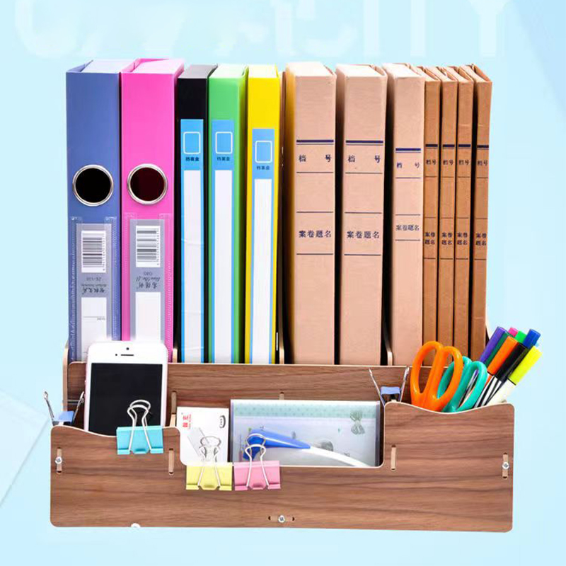 Home Multi-Level Desk Organizers with Drawers Modern Stationery & Document Rack