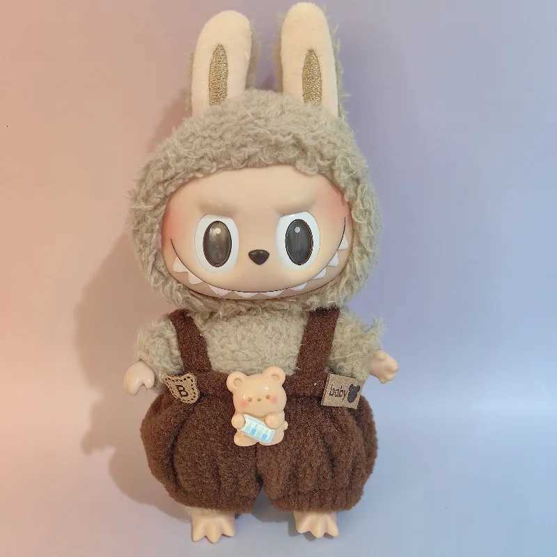 Cute Labubu Plush Dolls 30 Sitting Party Diy Clothing Toys Accessories for 1517cm Labubu Doll Kawaii Bear Overalls ClothesT251018