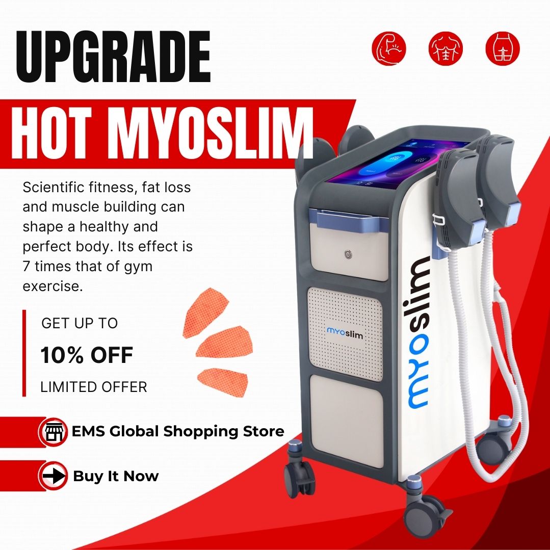 Muscle Toning Machine Myoslim EMS Body Sculpting Equipment For Beauty Salon Spa Slimming Fat Reduction Reduce Belly Fat Build Abs Tone Buttocks Body S