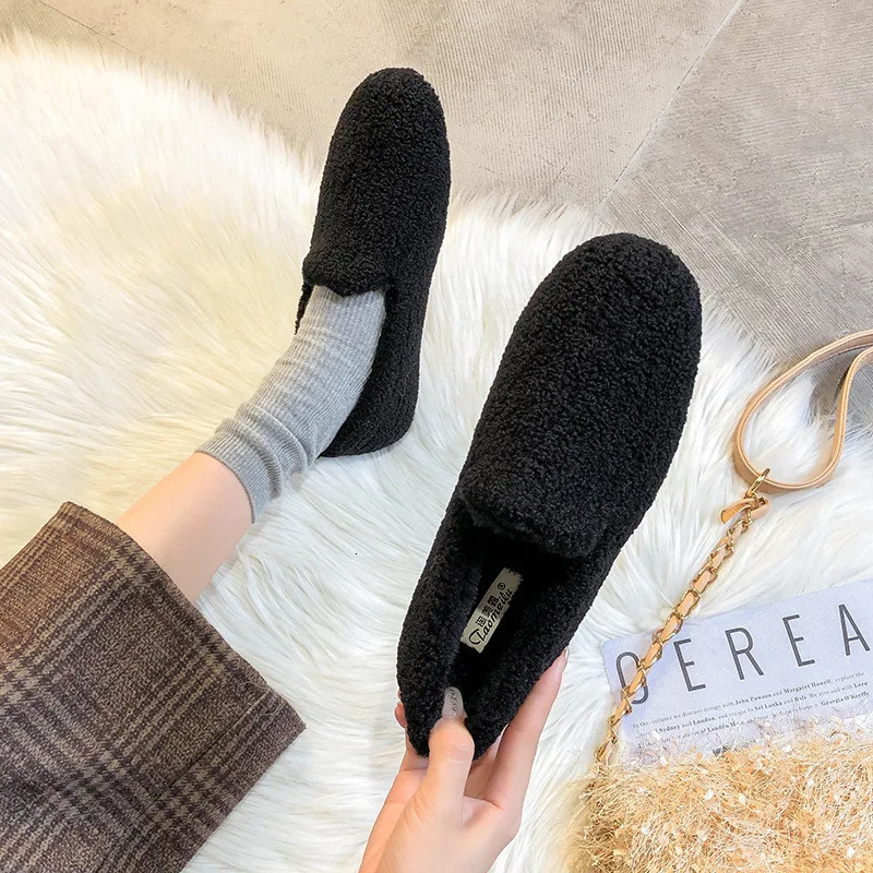 Big Size 3443 Women Lambswool Moccasins Winter Wool Shoes Ladies Ballerinas Warm Fleece Loafers Femme Cold Proof Fur Flats 251013