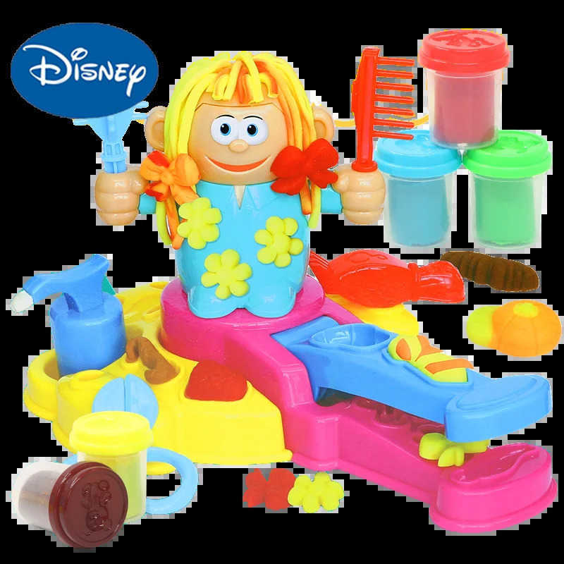 Disney Childrens Creative Diy Barber Kit Colored Clay Toy Set Plasticine Educational Play Dough Birthday Gift H251018