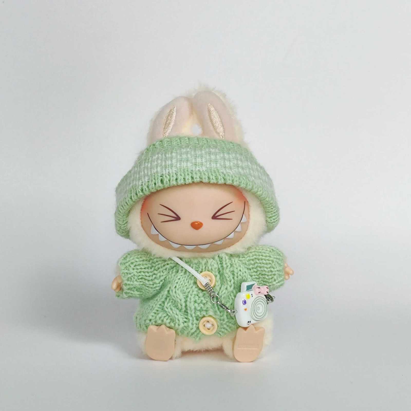 Labubu I II Dolls Cute Clothing 4 Colors Mesh Sweater and Hat Set Accessories Clothing Plush Doll ClothingT251018