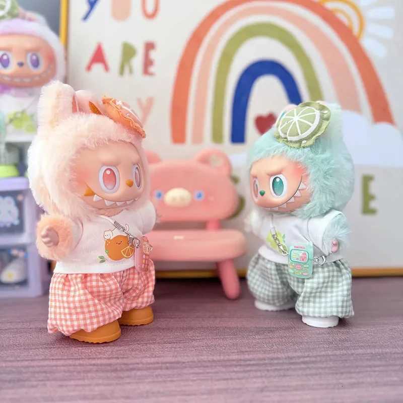 Only Clothes Labubu Clothes Suitable For Labubu 30 Lemon Orange Set Clip Phone Accessories Shoes Cute Cartoon Doll AccessoriesT251018