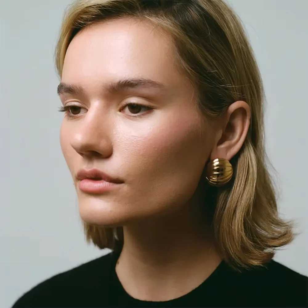 316 Stainless Steel Textured Multilayer Knot Earrings for Women Glossy 18K Gold Plated Geometric Wings Waterproof Jewelry 2025 Y251018