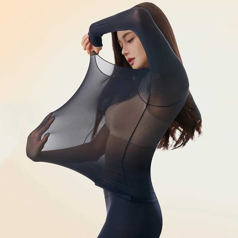 New Womens Thermal Underwear Set Woman 2 Pieces Seamless Long Highly Elastic Autumn Winter Thermal Set For Women Thermal Shirt T251018