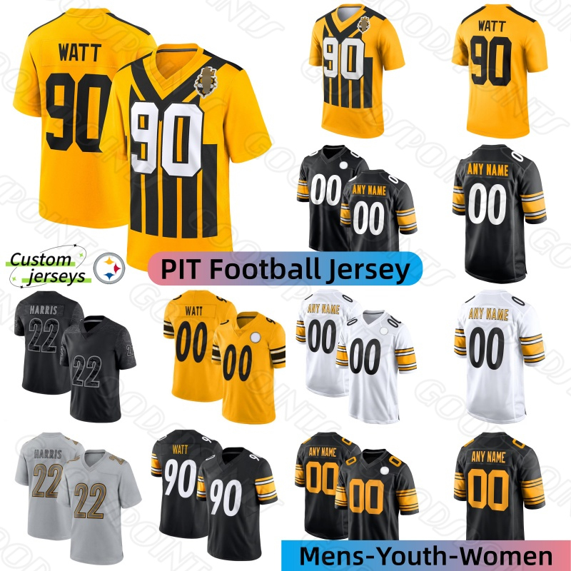 Pittsburghes SteelersS Jerseys T.J. Watt DK Metcalf Aaron Rodgers Polamalu Game jersey Diontae Johnson Will Howard Joey Porter Jr. Jaylen Warren Slay Football Jersey